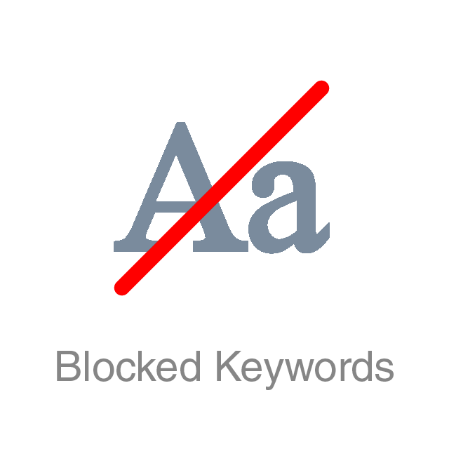 Blocked Keywords