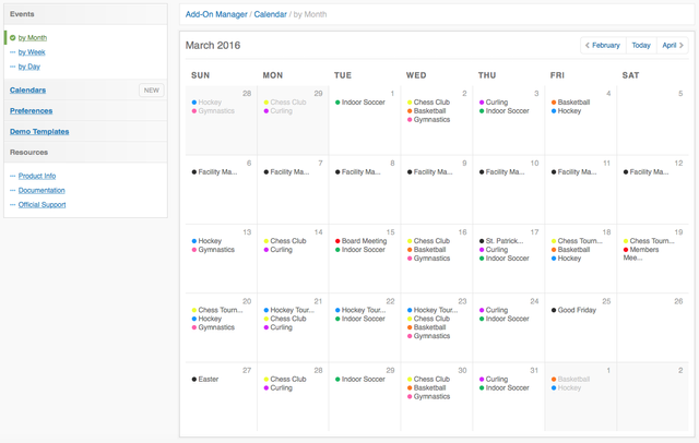 Events by Month