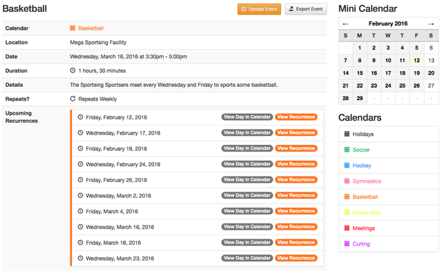 Events by Month