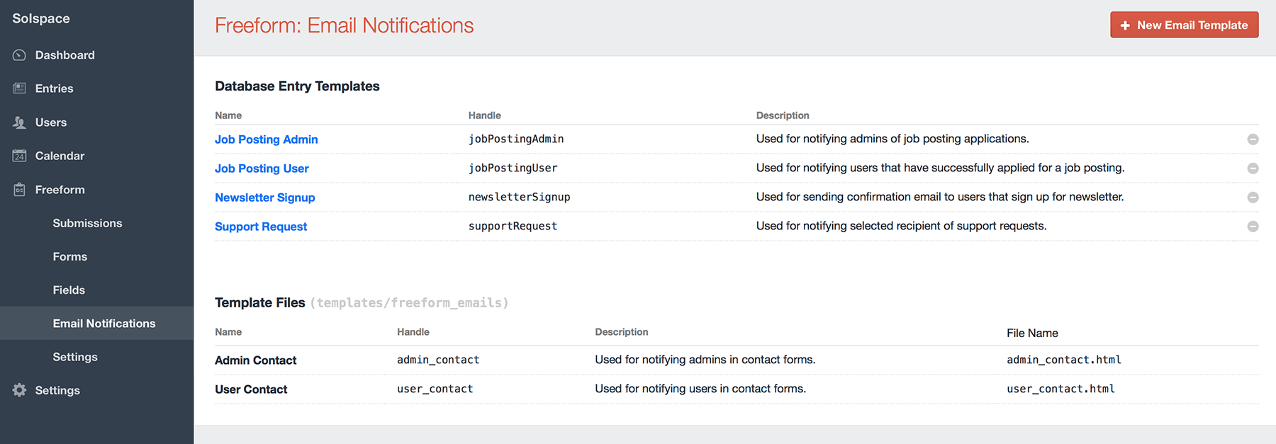 Email Notifications - Forms & Fields | Freeform 1.x for Craft | Solspace