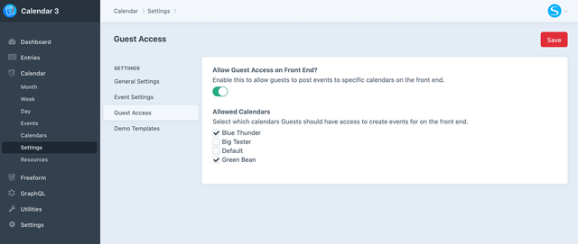 Guest Access Settings