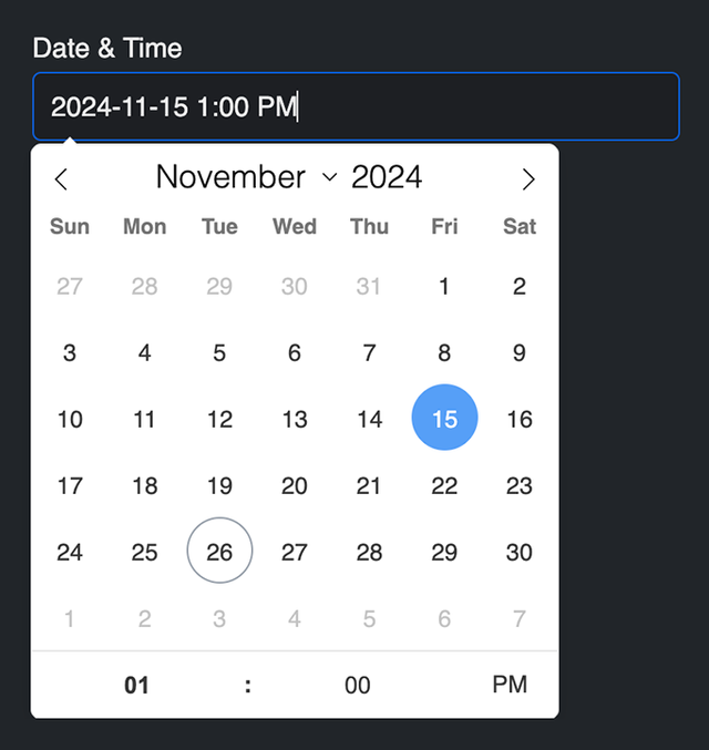 Date & Time field type