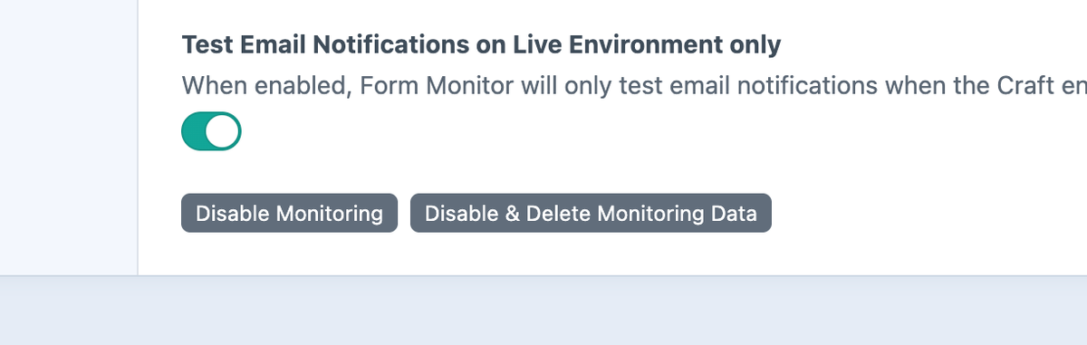 Disable Form Monitor for entire site