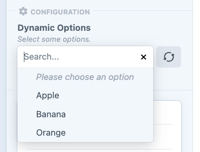 Dynamic Select Property Editor Preview