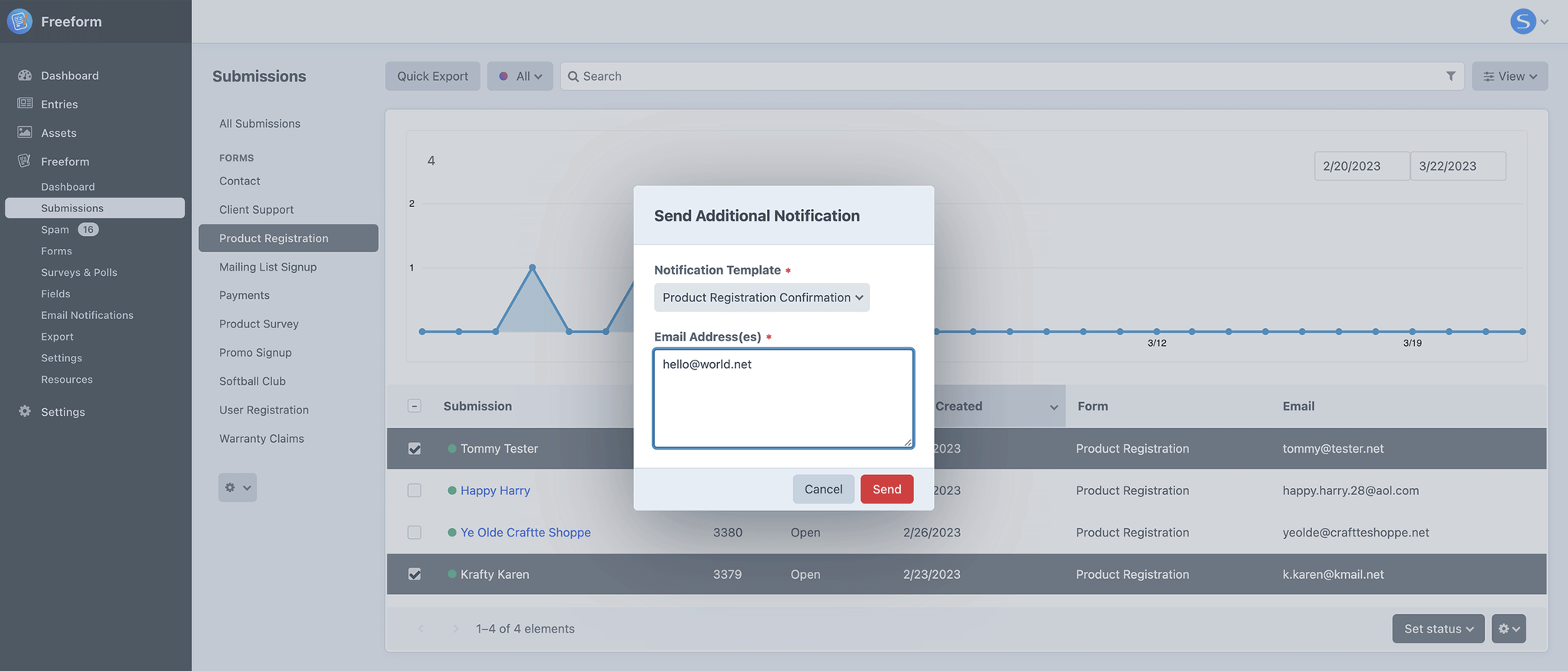 Email Notifications - Forms & Fields | Freeform 4.x for Craft | Solspace