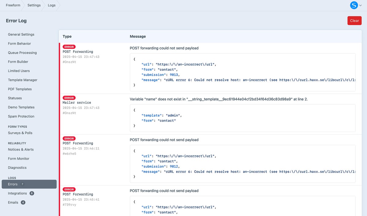 Freeform Log In Settings - Configuration | Freeform 5.x for Craft | Solspace