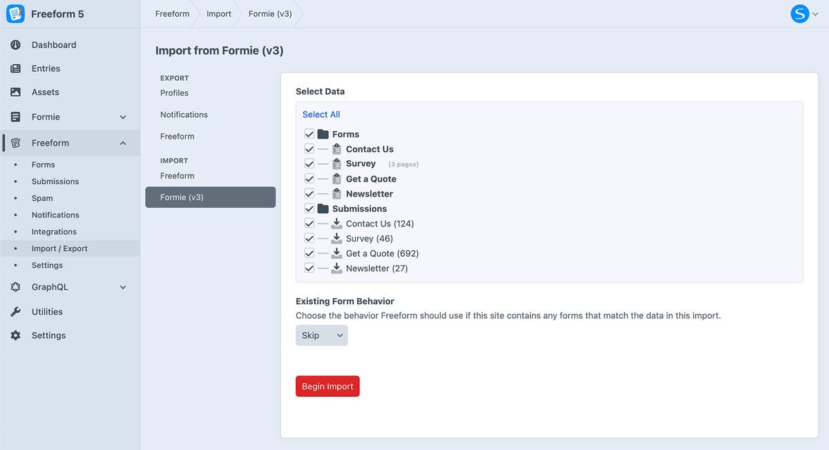 Formie migration utility
