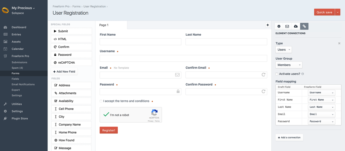 Demo Templates - Element Connections - Users