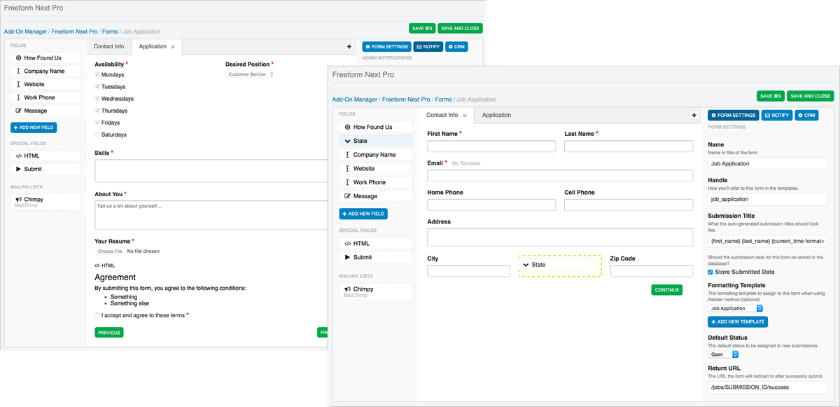 Multi-page Forms