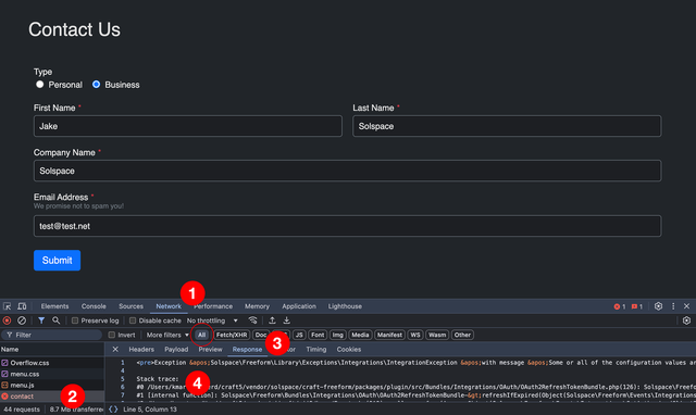 Troubleshooting Network Response