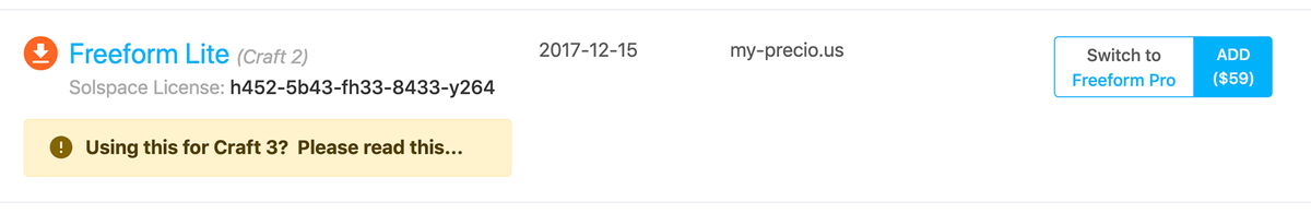 Upgrading 1.x Lite to Pro