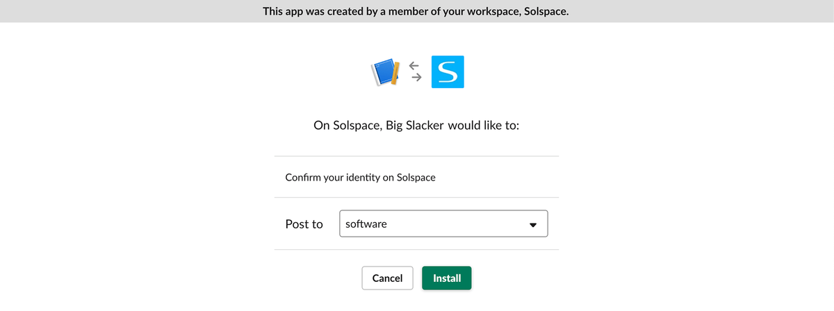 Slack App creation
