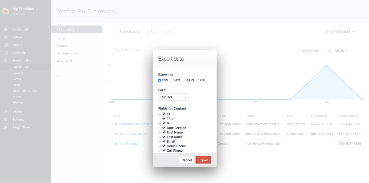 Quick Export