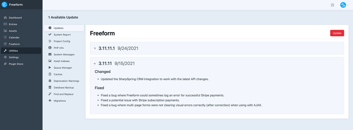 Craft Updates Service