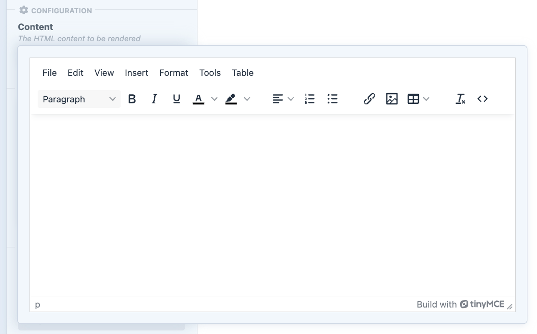WYSIWYG Property Editor Preview