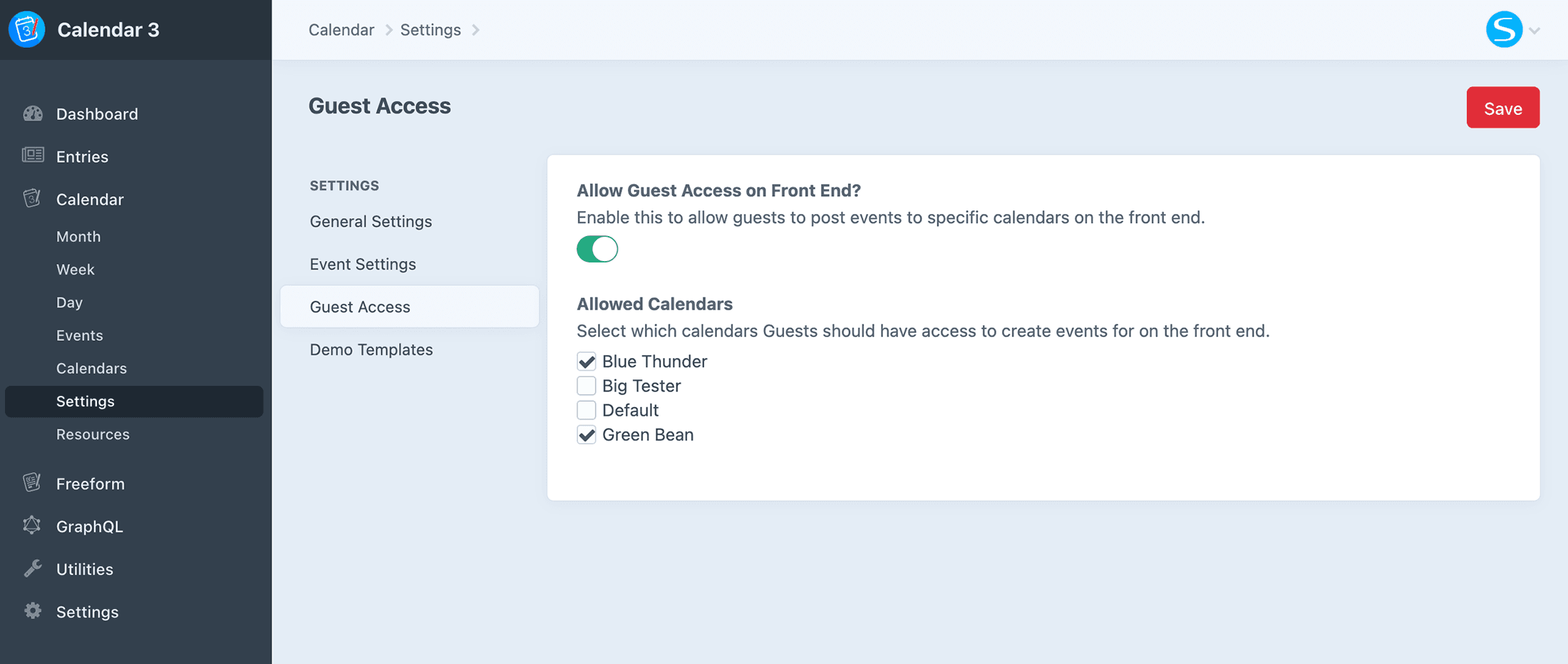 Guest Access Settings