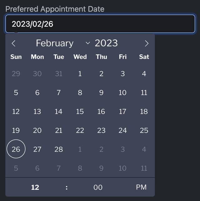 Date & Time field type