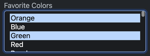 Multiple Select field type