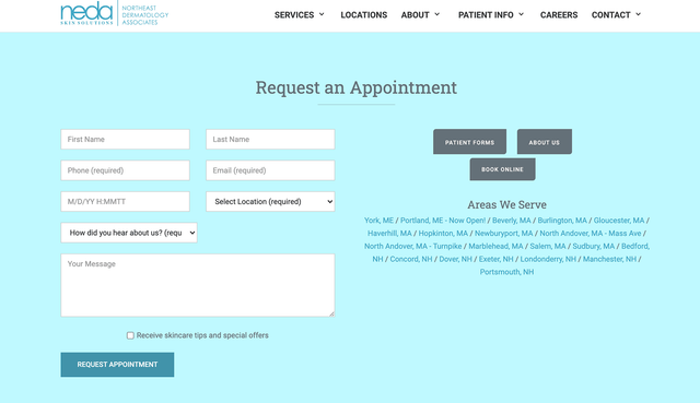 Northeast Dermatology Associates form